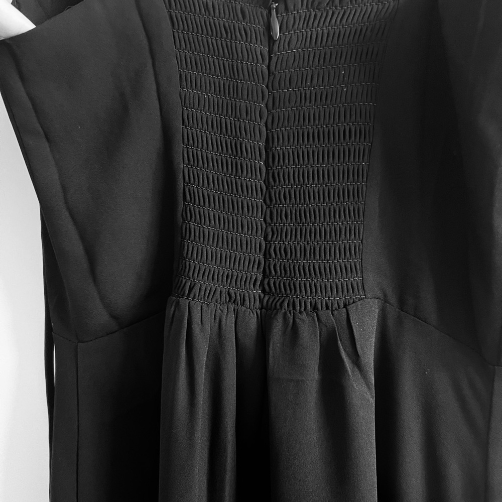 Side slip strap black midi dress. - Picture 7 of 7